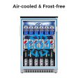 Weili Beverage Refrigerator and Cooler, 20 Inches Wide Beer Soda Fridge with Stainless Steel & Glass Door for Home Office Bar, Auto Defrost, Built-in Freestanding Supply