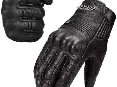 ILM Goatskin Leather Motorcycle Motorbike Powersports Racing Gloves Touchscreen For Men and Women Black (XXL, Black Perforated) on Sale