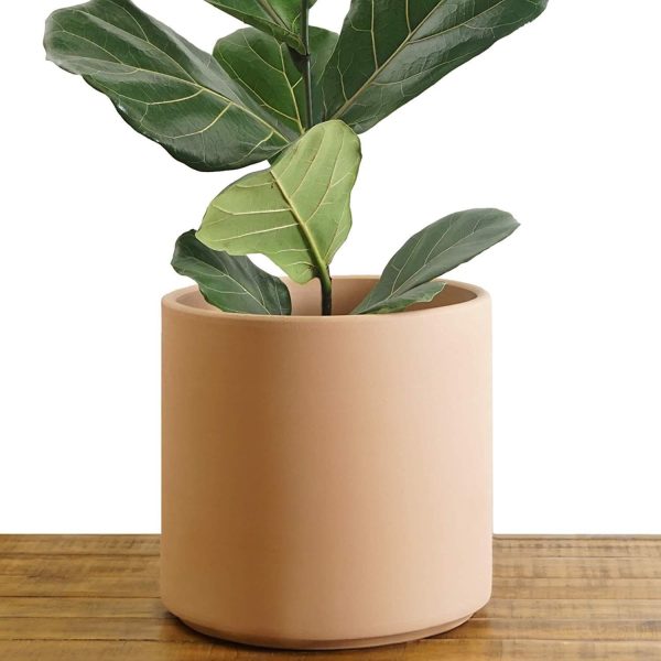 Indoor Flower Pot | Large Modern Planter, Terracotta Ceramic Plant Pot - Plant Container Great for Plant Stands (8.5 inch, Black) on Sale