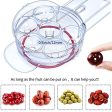 VersionTECH. Cherry Pitter, Stainless Steel Multiple Cherrystone Remover Tool Olive Tool Machine with Pits and Juice Container 6 Cherries Red Online