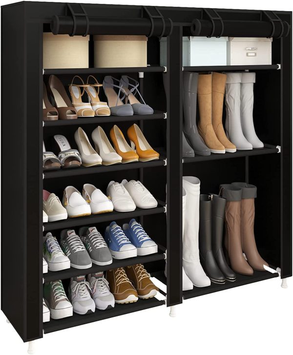 UDEAR Shoe Rack Free Standing Portable Shoes Storage Organizer Black Hot on Sale