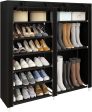 UDEAR Shoe Rack Free Standing Portable Shoes Storage Organizer Black Hot on Sale