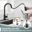 Uneedem Black Kitchen Faucet with Pull Down Sprayer, Uneedem Single Handle Kitchen Sink Faucet, Stainless Steel High Arc Utility Brushed Nickel Kitchen faucets with Pull Out Sprayer for rv Commercial Laundry Hot on Sale