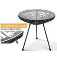 STOOG Patio Acapulco Lounge Chairs 3 Piece, Outdoor Furniture Covers Woven Bistro Set Including 2 Chairs and 1 Glass Table. For Cheap