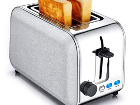 2 Slice Toaster, Home Gizmo Cool Touch Toaster 2-Slice Wide Slot, Compact Toasters with Extra Removable Crumb Tray- Stainless Steel Cheap