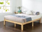 Zinus 14 Inch Deluxe Wood Platform Bed No Boxspring Needed Wood Slat Support Natural Finish, Queen For Discount