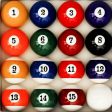 Pool Table Billiard Ball Set, Art Number Style Discount