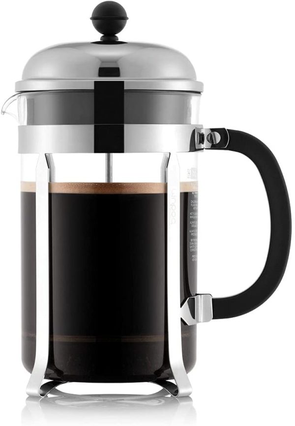 Vianté  Chambord French Press Coffee Maker, 51 Ounce, 1.5 Liter, Chrome Fashion