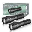 LETMY LED Tactical Flashlight 2 Pack, Ultra Bright Military Grade XML T6 High Lumens Flashlights, Portable Handheld Flash Lights with 5 Modes, Zoomable, Waterproof for Camping Outdoor Emergency Hot on Sale