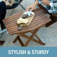 WestinTrends Tamarack Folding Table - Outdoor Patio Furniture Accessory for Home Entertaining in the Patio, Backyard, and Deck Discount