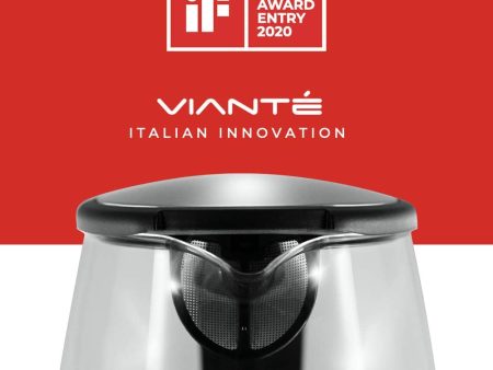 Vianté Glass Electric Tea Kettle. Fast Water Boiler. BPA-FREE Stainless Steel & Borosilicate Glass. Designed in Italy. 8 Cups Capacity. 1.7 Liters Online Hot Sale