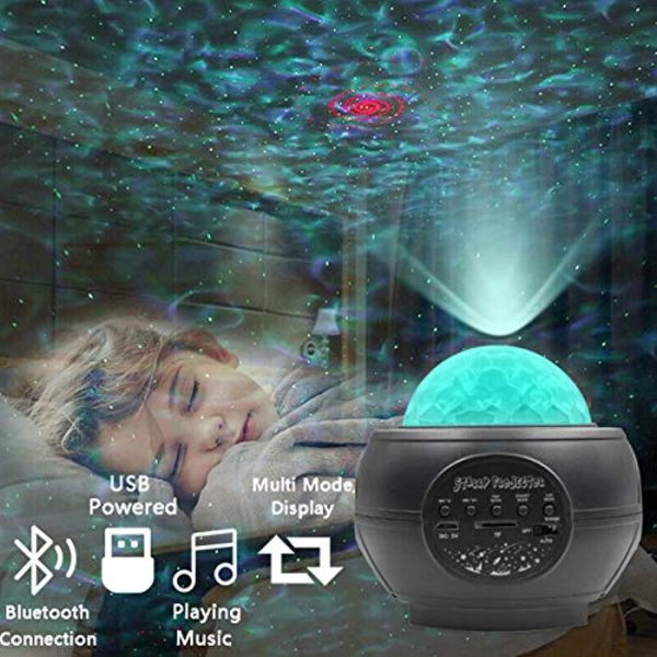 Vinkki Star Night Light Projector,  Nebula Galaxy Projector LED Star Light Ocean Wave Projector with Bluetooth Speaker for Baby Kids Bedroom Party Home Holidays Night Light Ambiance Sale