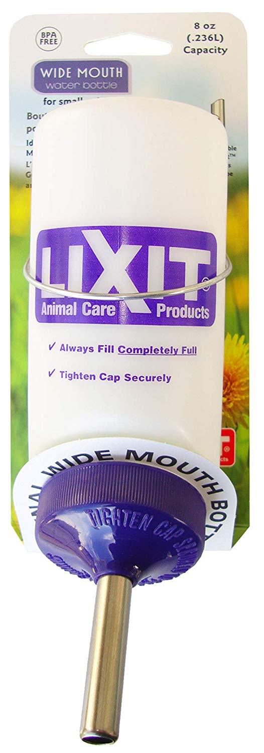 Lixit 16oz Wide Mouth BPA-Free Water Bottles for Guinea Pigs, Rats, Chinchillas and Other Small Animals. For Sale