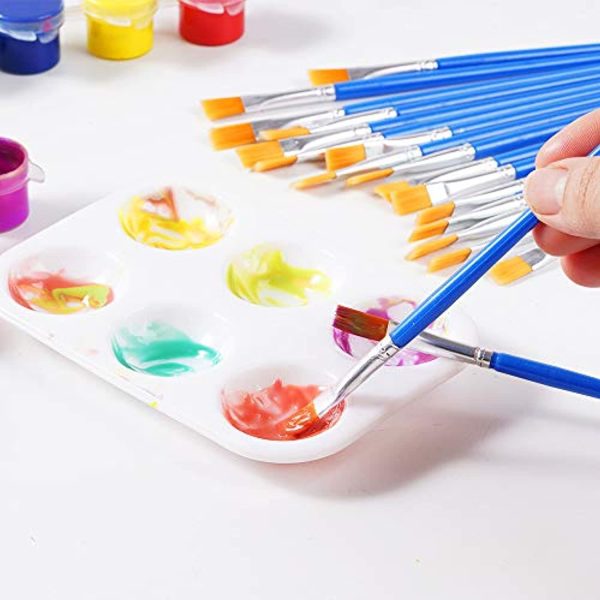 DAIKOYE Paint Brushes Set 60 Pcs Nylon Flat Hair for Acrylic Oil Watercolor Art Painting，Art Paintbrushes for Children Discount