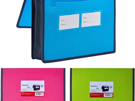 FANWU 4 Pack Plastic Expanding File Wallet Document Organizer with Elastic Cord & Button Closure, Letter Size, 3.5  Expansion, Poly A4 Expandable File Folder for School Office Home Organization For Discount