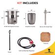 Cast Masters 10 - 12 KG LARGE CAPACITY Propane Furnace DELUXE KIT with Crucible and Tongs Kiln Smelting Gold Silver Copper Scrap Metal Recycle 10KG KILOGRAM Fashion