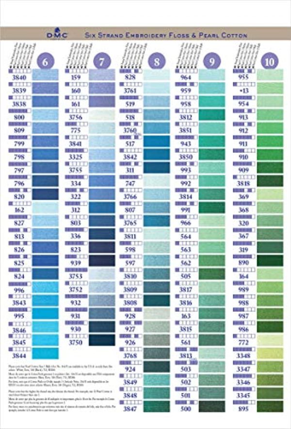 DMC COLORCRD Needlework Threads 12-Page Printed Color Card Online Hot Sale