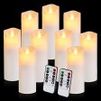 QIDEA Flickering Flameless Candles with 10-Key Timer Remote, Exquisite Decor Battery Operated Candles Outdoor Heat Resistant with Realistic Moving Wick LED Flames For Cheap