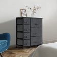 FURNINXS Storage Tower with 7 Drawers Fabric Dresser Drawer Organizer for Bedroom with Steel Frame, Wood Top, Easy Pull Drawer for Closet, Hallway, Entryway, Nursery Room by FURNINXS (Black) Cheap