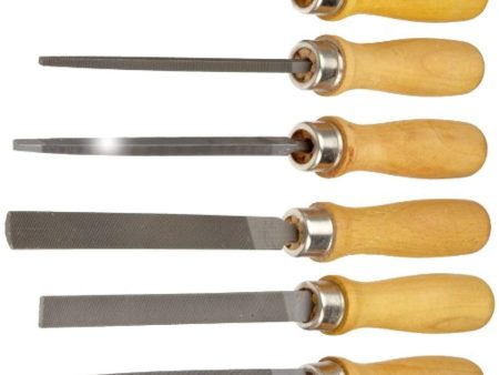 Nicholson 6 Piece Hand File Set with Wood Handles, American Pattern, 4  Length For Discount