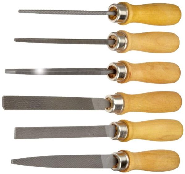 Nicholson 6 Piece Hand File Set with Wood Handles, American Pattern, 4  Length For Discount