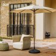 Wikiwiki 9ft Patio Umbrella Outdoor Market Table Umbrella with Push Button Tilt and Crank (Beige)… Online