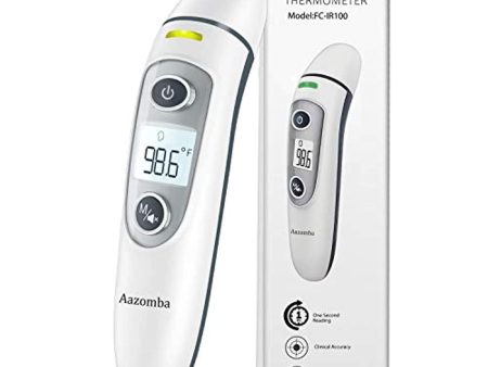 Aazomba  No Touch Non Contact Digital Infrared Temporal Forehead Thermometer for Baby and Adults with Fever Alarm Accurate Fast Readings,Memory Function For Discount