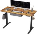 BANTI Adjustable Height Standing Desk with Drawers, 55x24 Inches Electric Stand Up Desk, Sit Stand Home Office Desk with Black Frame Black Top, (B-SDE-55BK) Hot on Sale