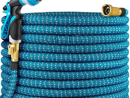 Unywarse 100ft Garden Hose Expandable Water Hose, Expanding Garden Pipe with 10 Function Zinc Nozzle, Solid Brass Fittings, Extra Strength Fabric, Lightweight Flexible Yard Hose for Watering Online Hot Sale