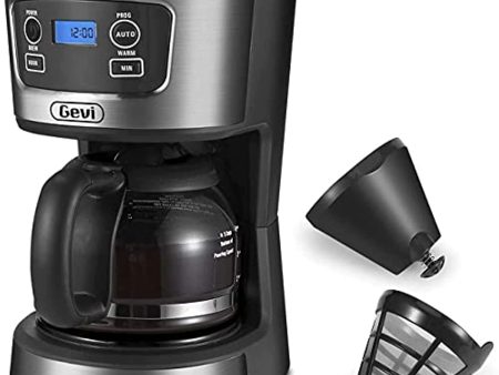 Gevi Coffee Maker, 5 Cups Small Programmable Coffee Machine with Reusable Filter, Keep Warm Function and Auto Shut-Off, 750ml, Grey Online Hot Sale