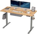 BANTI Adjustable Height Standing Desk with Drawers, 55x24 Inches Electric Stand Up Desk, Sit Stand Home Office Desk with Black Frame Black Top, (B-SDE-55BK) Hot on Sale