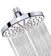 WASSA Shower Head - 6 Inch Anti-Leak Anti-Clog Fixed Rain Showerhead - Rainfall Spray Relaxation and Spa - Metal Swivel Ball Joint (Silver) Hot on Sale