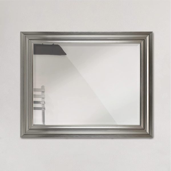 Trvone Ezra Wall Mirror, Brushed Nickel, 22.66 x 28.66 in Online