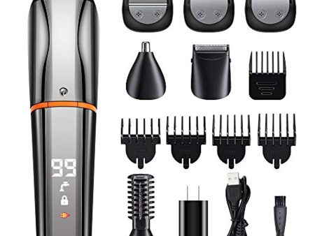 RYNX Hair Clipper Beard Trimmer Kit For Men Cordless Hair Mustache Trimmer Hair Cutting Groomer Kit Precision Trimmer Waterproof USB Rechargeable 6 In 1 (Black) Hot on Sale