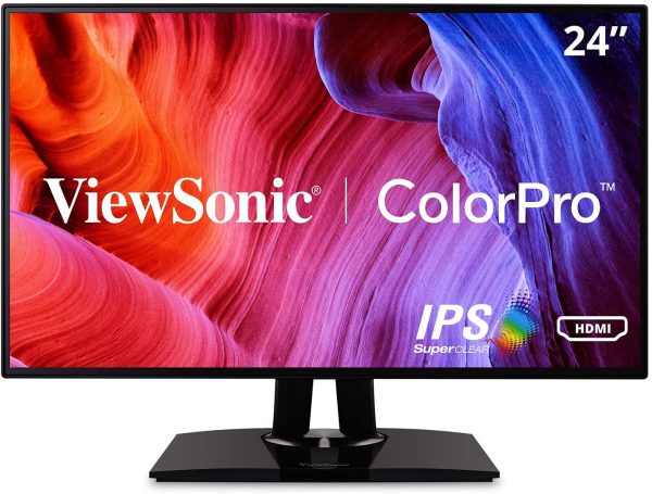 ViewSonic VP2468a 24-Inch Premium IPS 1080p Monitor with Advanced Ergonomics, ColorPro 100% sRGB Rec 709, 14-bit 3D LUT, Eye Care, 65W USB C, RJ45, HDMI, DP Daisy Chain for Home and Office Online