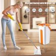 MASTERTOP Floor Mop with Bucket - Flat Mop Bucket with Wringer Set, 10 Reusable Microfiber Mop Pads, Stainless Steel Handle Easy Wring Mop Bucket System Fashion