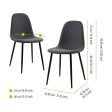 Versanora Minimalista Dining Chairs Dark Grey Fabric Black Leg Online Hot Sale