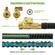 Vezane  Garden Hose Expandable 50ft, Water Hose With 10 Function Spray Nozzle, Heavy Duty Flexible Hose,3 4  Solid Brass Connectors,Lightweight No-Kink Flexible Water Hose Supply