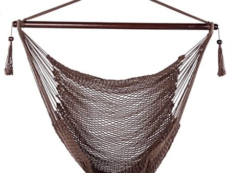 Viewee Hanging Hammock Chair, Swing Chair, 40-inch Wide Seat, Polyester Cotton (Mocha) For Cheap