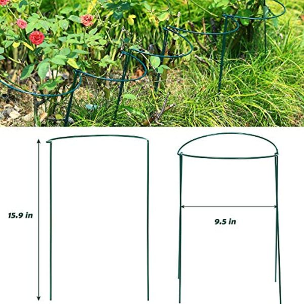 UltraOutlet 6 Pack 15.8 Inch Plant Stakes and Supports for Gardening, Metal Plant Support Ring, Plant Cage, Plant Support for Tomato, Peony, Vine on Sale