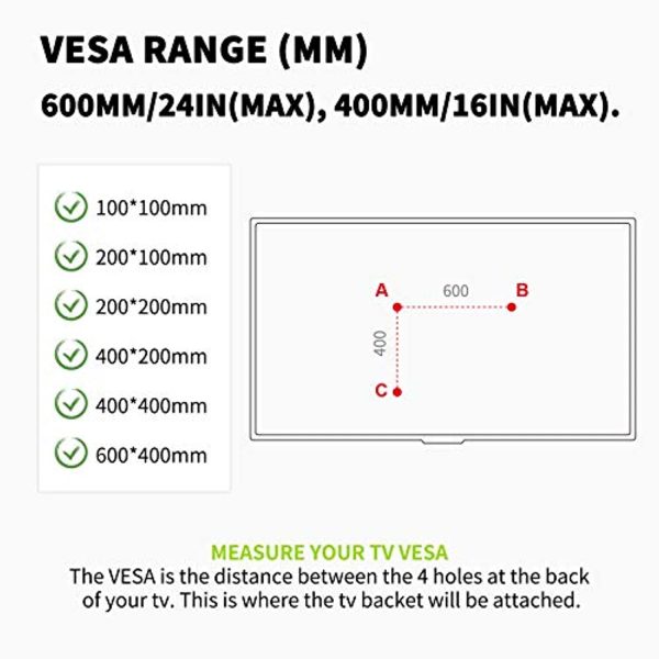 Omars Full Motion TV Wall Mount Bracket for 42-84 Inch LED, LCD Flat Screen TVs, Omars TV Bracket TV Mount up to VESA 600 mm and 90 LBS, One-Piece Wall Plate Easy for TV Centering on 16’’~32’’ Wood Studs Online now