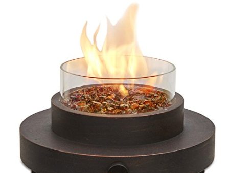 PARTSPLUS 14-in W 6000-BTU Oil Rubbed Bronze Portable Tabletop Steel Liquid Propane Firebowl Sale