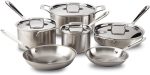 XINLEO  Brushed D5 Stainless Cookware Set, Pots and Pans, 5-Ply Stainless Steel, Professional Grade, 10-Piece - 8400001085 Cheap