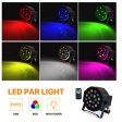 Missyee Uplights 18 RGB Led UpLights, Missyee Sound Activated DMX Uplighting, LED Par Can Lights with Remote Control, DJ Uplighting Package for Wedding Birthday Home Party (8 pcs) Supply