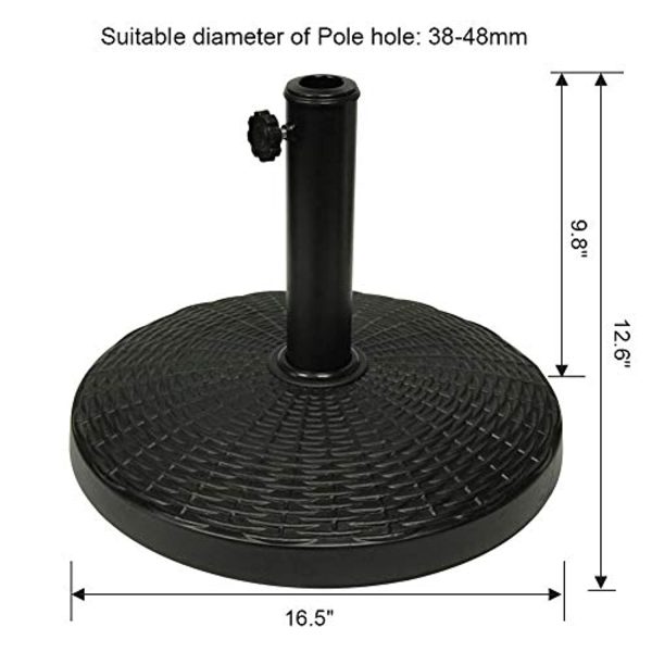 Viewee 22 lbs Heavy Duty Patio Market Umbrella Base Stand (16.5 ) Online Hot Sale