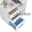 Panana Wood File Cabinet, 3 Drawer Mobile Lateral Filing Cabinet On Wheels, Printer Stand with Open Storage Shelves ... Fashion