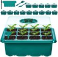 UltraOutlet 15 Pack Seed Starter Tray Seed Starter Kit Seedling Trays Seed Starting Trays with Dome and Base Bonus Plant Labels, Mark Pen and Widger Dibber, Black Hot on Sale