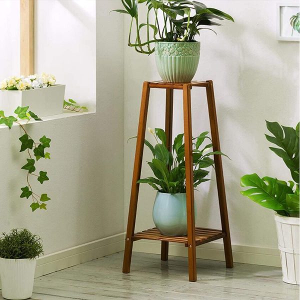 WEENINE Bamboo Tall Plant Stand Pot Holder Small Space Table (4 Tier) Fashion