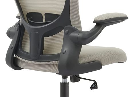 ZUNMOS Office Chair, FelixKing Ergonomic Desk Chair with Adjustable Height, Swivel Computer Mesh Chair with Lumbar Support and Flip-up Arms, Backrest with Breathable Mesh (Black) For Cheap