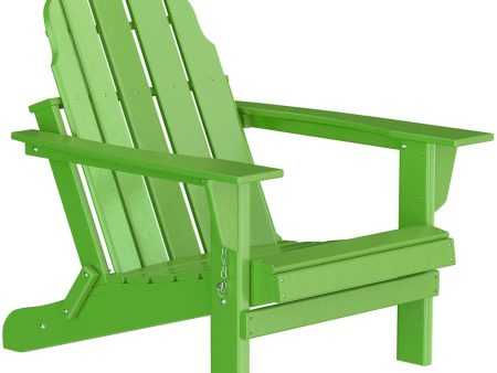 WENHAUS  Adirondack Chair, Patio Outdoor Chairs, HDPE Plastic Resin Deck Chair, Painted Weather Resistant, for Deck, Garden, Backyard & Lawn Furniture, Fire Pit, Porch Seating Black by Gettati Online Sale